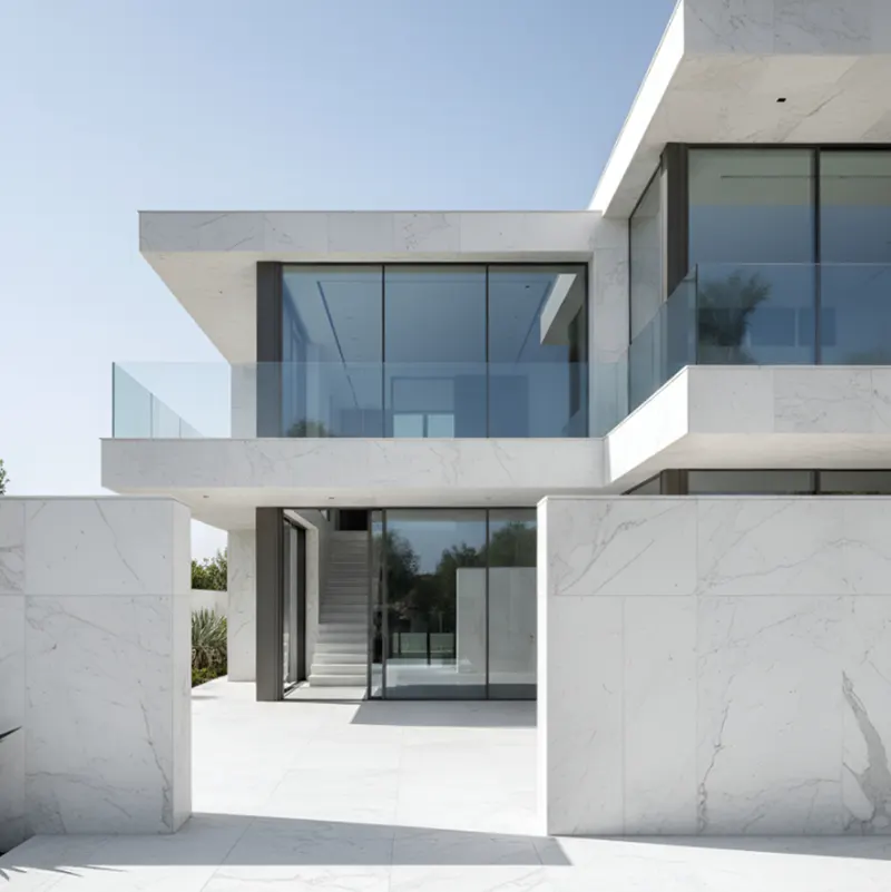 Statuario marble slabs stacked at Gangwal Stonex warehouse in Kishangarh Rajasthan